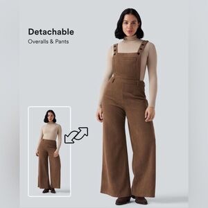 Halara Brown Detachable Overalls & Pants